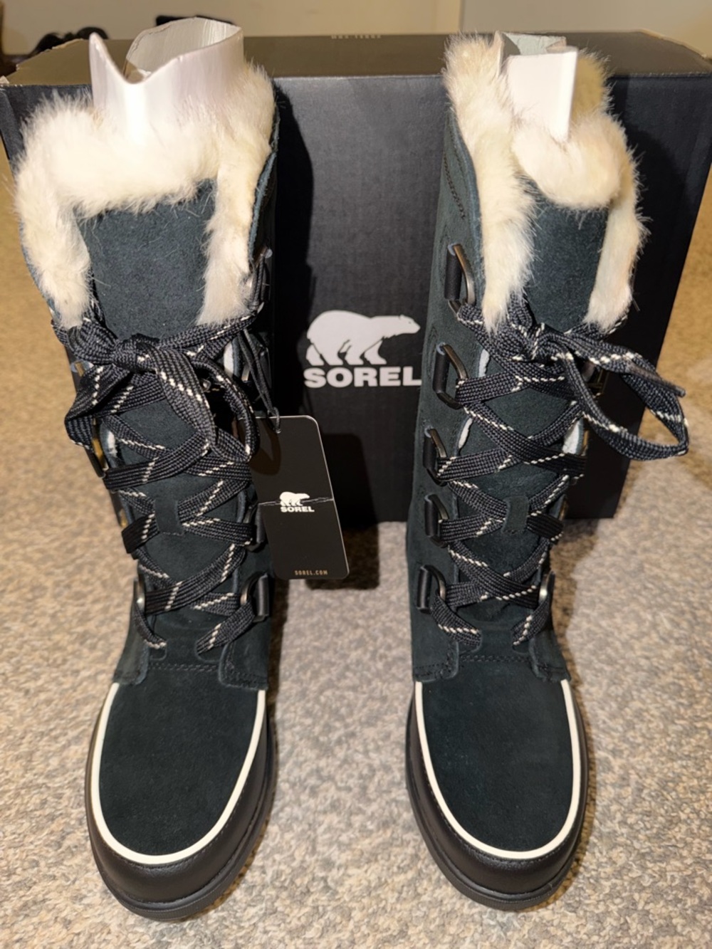 SOREL Tivoli IV Black Leather Waterproof Tall Boots - Picture 6 of 13